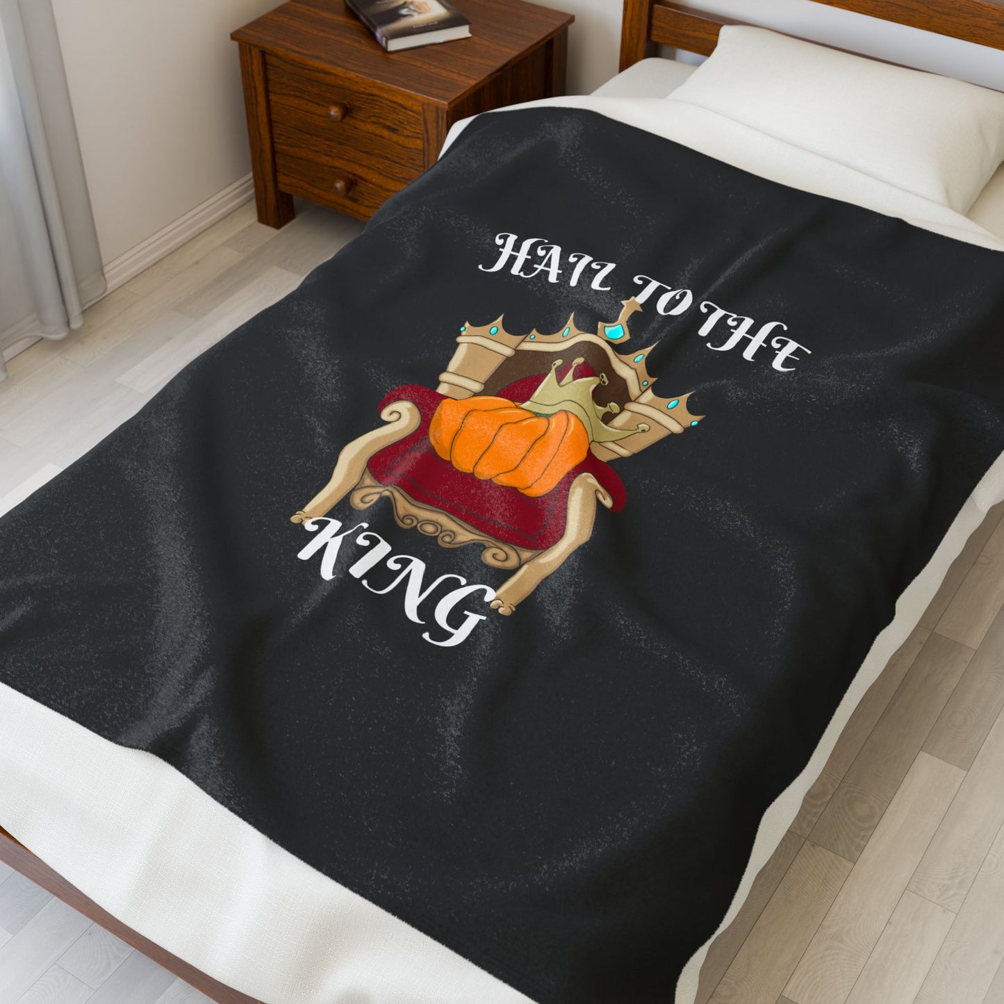 Pumpkin King Velveteen Plush Blanket