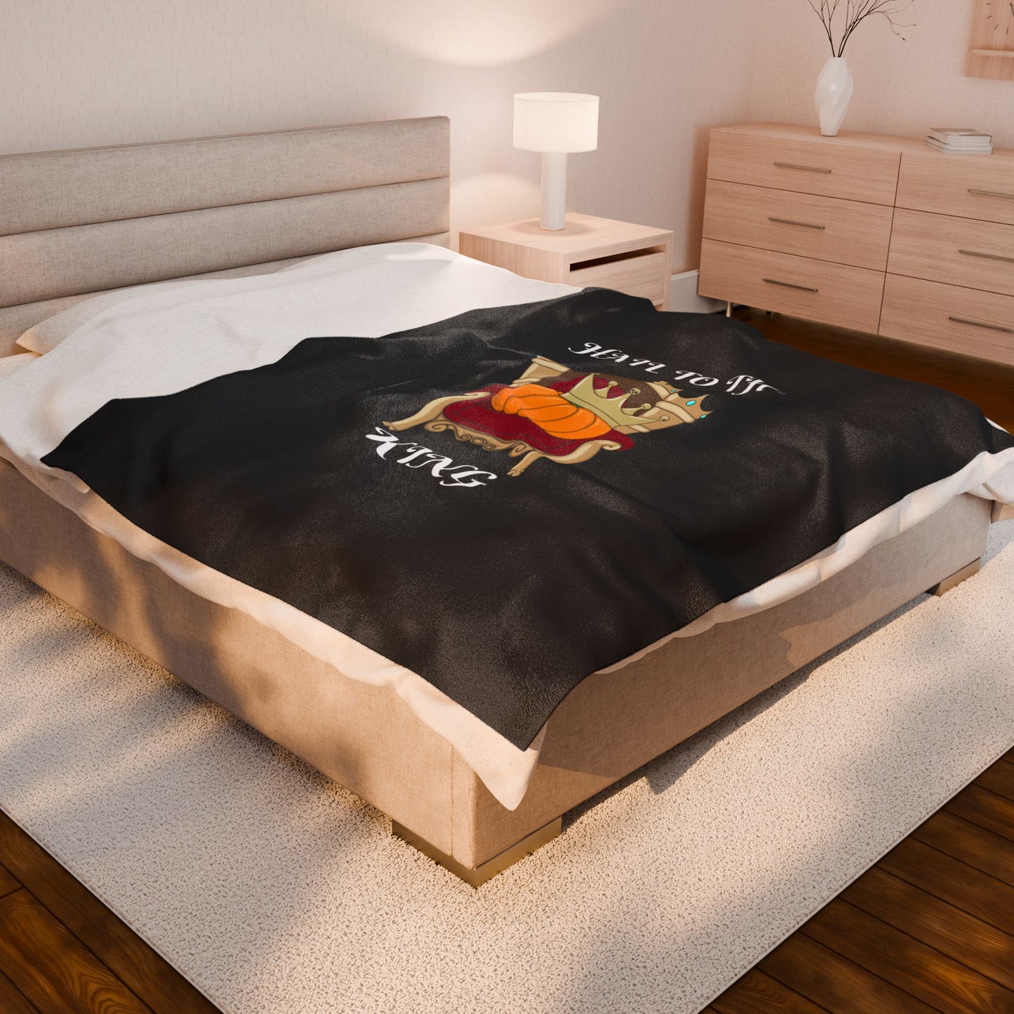 Pumpkin King Velveteen Plush Blanket
