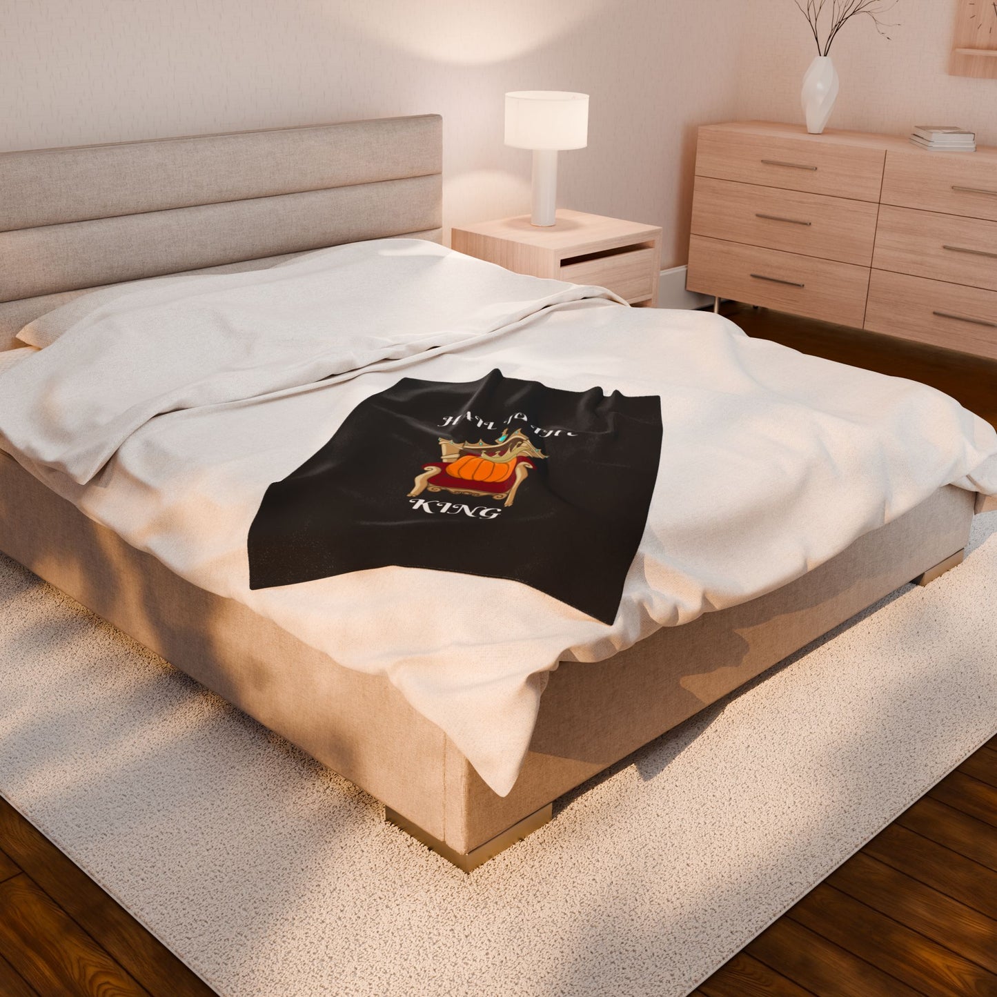 Pumpkin King Velveteen Plush Blanket