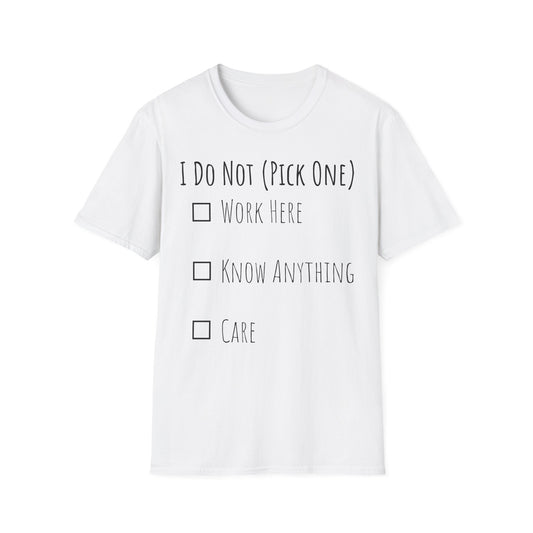 Pick One Unisex Softstyle T-Shirt