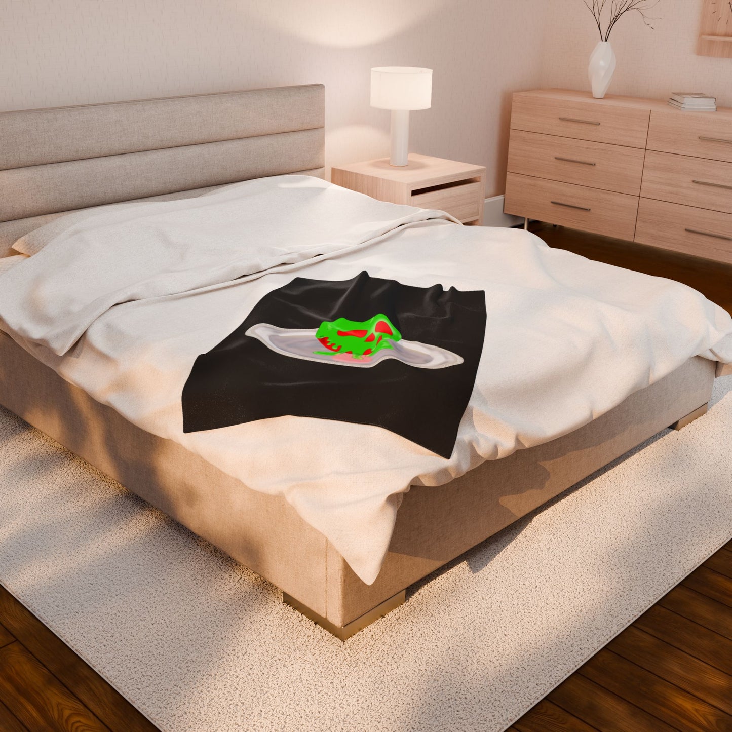 Still Life w/Plate Velveteen Plush Blanket