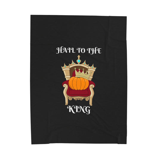 Pumpkin King Velveteen Plush Blanket