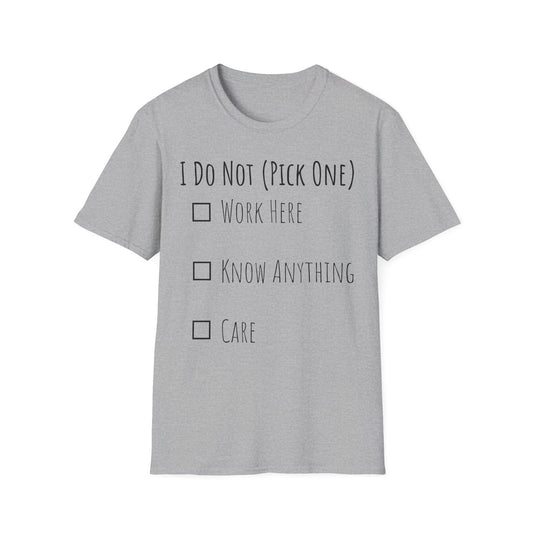 Pick One Unisex Softstyle T-Shirt