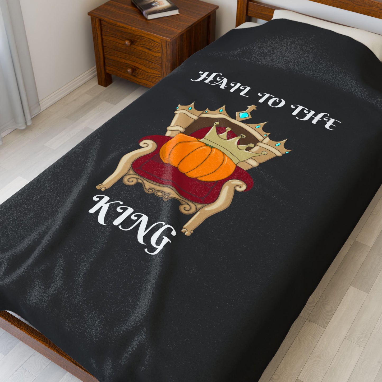 Pumpkin King Velveteen Plush Blanket
