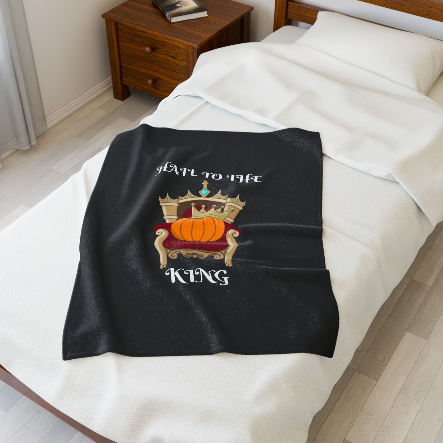 Pumpkin King Velveteen Plush Blanket