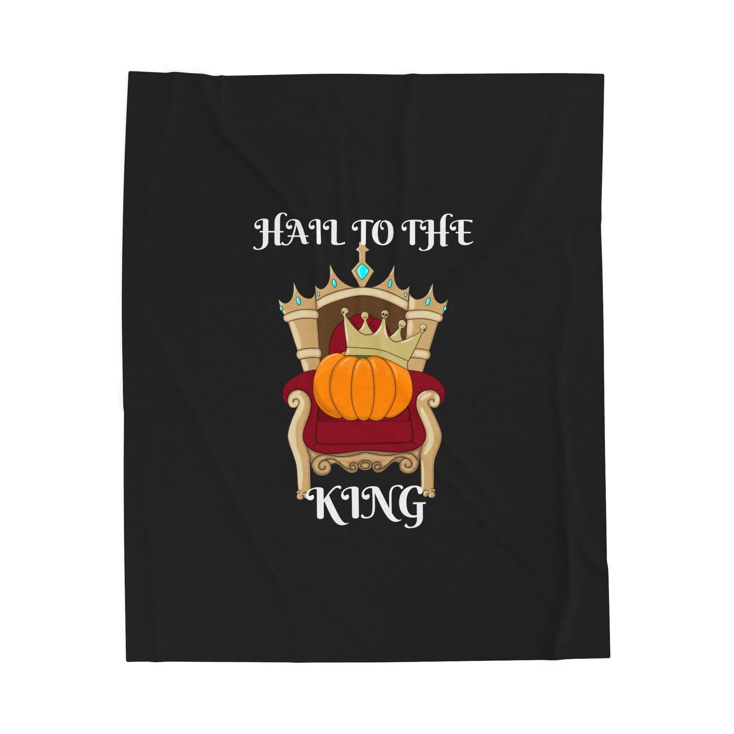 Pumpkin King Velveteen Plush Blanket