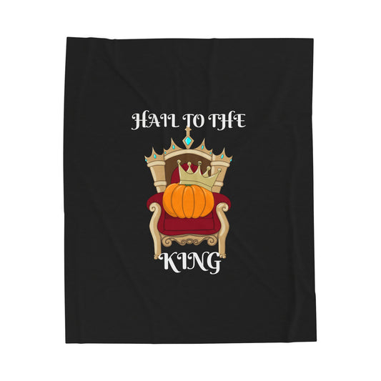 Pumpkin King Velveteen Plush Blanket