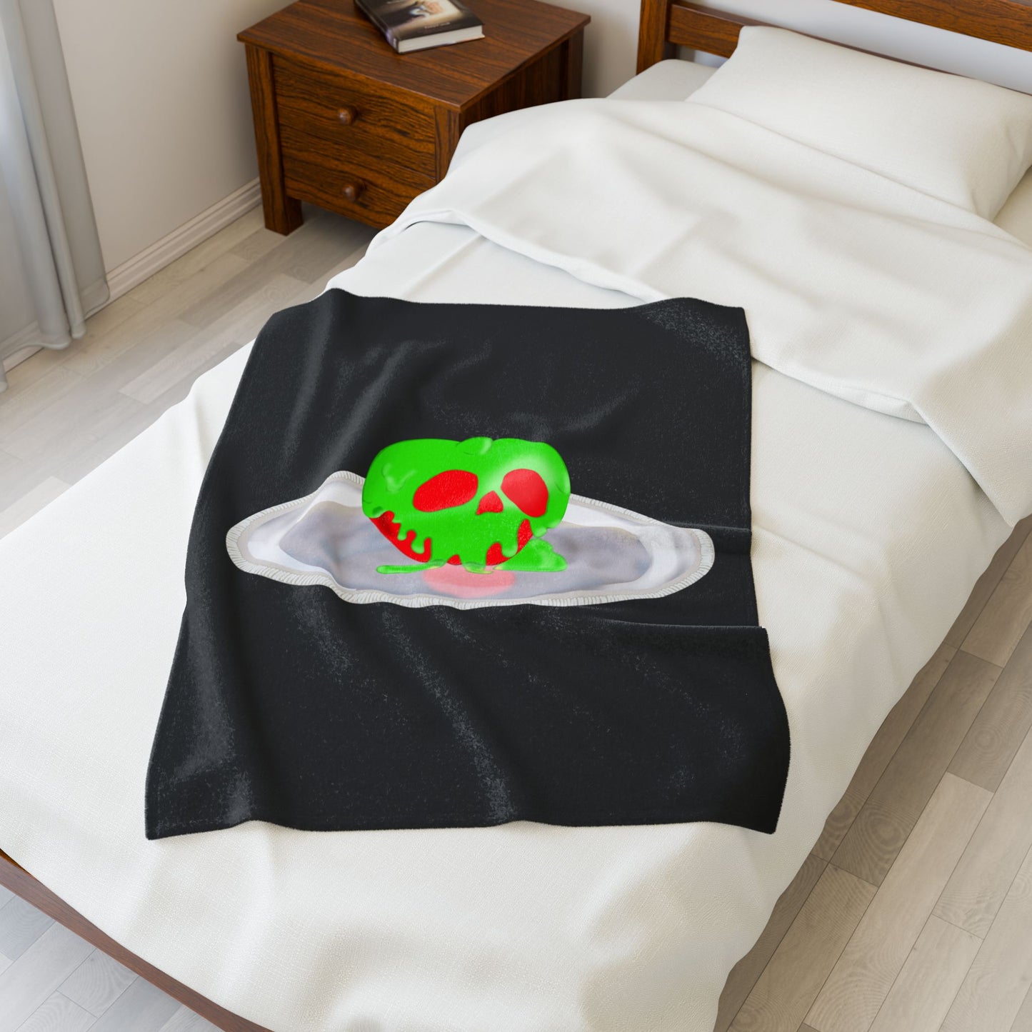 Still Life w/Plate Velveteen Plush Blanket