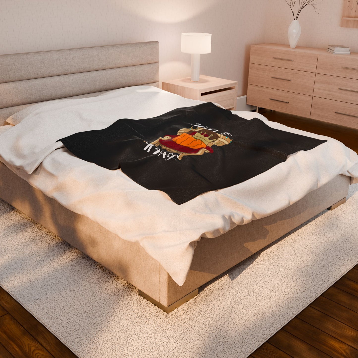 Pumpkin King Velveteen Plush Blanket
